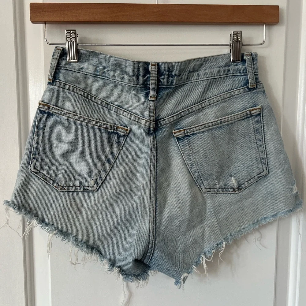 Agolde Parker Cut Off Distressed Hem Denim Shorts | Size 24
